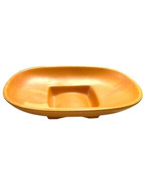 Vintage McCoy USA 1501 Orange Speckle Ceramic Planter 10" Mid-Century Mod Bowl